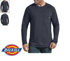 DICKIES Cooling Shirt Mens 3XL XXXL Blue Work Outdoor Long Sleeve Pocket Tee NWT
