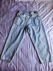 EMPYRE Straight Light Wash Blue Denim Jeans 5-Pocket Button Zip Men’s