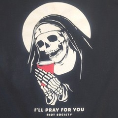 Riot Society “I’ll Pray For You” T-shirt S/S Black Men’s XL (Read)