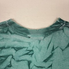 Green Tie Dye T Shirt Mens XL Grunge Distressed Blank Vintage Style Festival Tee