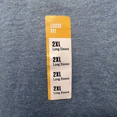 New Carhartt K231 Loose-Fit Heavyweight Long Sleeves Logo T-Shirt Men’s 2XL Blue
