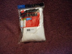 Hanes Men’s White 3 Tagless T Shirts S,M,L,XL