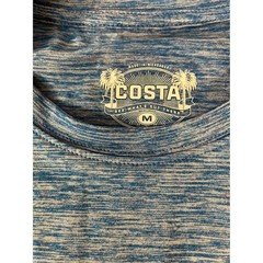 Costa Del Mar Performance Shirt Mens Size M Blue Heather Graphic Fishing Tee