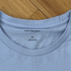Calvin Klein Jeans Men’s Graphic Logo T-Shirt Size L Light Blue Crew Neck