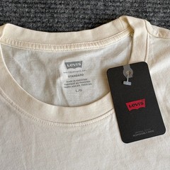 Levis Mens Lost Coast Graphic T-Shirt Off-White Cream Short Sleeve Large NWT