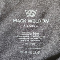 Mack Weldon Henley Shirt Men’s XL Gray Long Sleeve Casual Everyday Pima Cotton