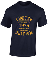 LIMITED EDITION 1975 MENS T SHIRT 50TH BIRTHDAY GIFT PRESENT IDEA TOP FUNNY COOL