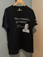AUTHENTIC ASMDSS Stay Strapped or Get Clapped SUN TZU ART OF WAR BLACK SHIRT L
