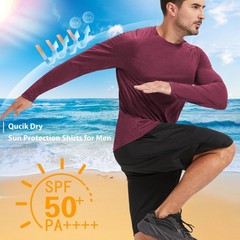 7 Pack Long Sleeve Shirts for Men UPF 50+ UV Sun Protection Quick Dry Moistur…