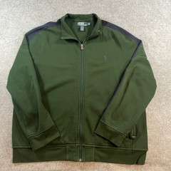 Ralph Lauren Mens Jacket XXL Green Classic Prep Full Zip Harrington Bomber