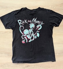 ​Rick and Morty Graphic T-Shirt Adult Swim Men’s Size Large Black Short Sleeve
