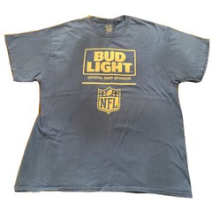 Bud Light Mens T Shirt Size XL NFL Football Official Beer Sponsor Tee Blue