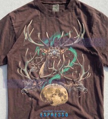 Moose Wildlife Northern Lights Aurora Comfort Tee