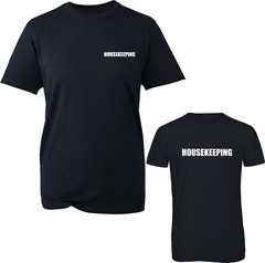 Housekeeping LC & Back T-Shirt Domestic Cleaning Work Wear Front Back Unisex Top
