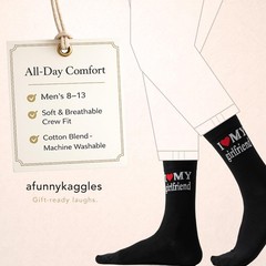 Father day Gifts for Husband Boyfriend I Love My Wife/Girlfriend Socks,Annive…