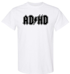 ADHD ACDC Rocker Guitar Bass Drummer Tee – Choose Your Size & Color!