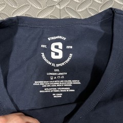 StrongSize Premium XL Sportswear Navy Short Sleeve Longer Length T-shirt -5XL