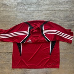 Vintage Adidas Soccer Style Shirt ClimaCool Size XL Red