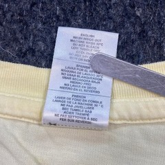 Russell Athletic T Shirt XL Mens Yellow Tie Dye Acid Wash Embroidered Logo