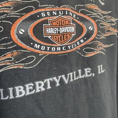 Harley Davidson Lake Shore Libertyville Black Shirt If Faces Could Talk Size XL