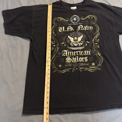 U.S. Navy Shirt Mens X-Large Black 7.62 Design American Sailors Graphic Tee 2007