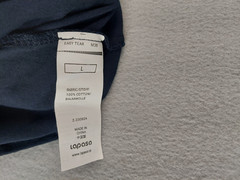 Lapasa Men Undershirt L Navy Blue Logo Crew Neck Sleeveless Pullover Tank Wear