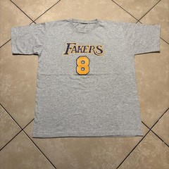 LA Fakers 8 Kobe Bryant Shirt Mens XL Gray Basketball Parody Sports NBA Spoofs