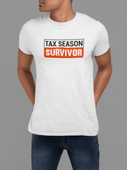 100% cotton Tax Season Survivor T-shirt, choose your color and size FC030