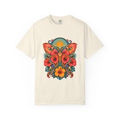 Psychedelic Hibiscus Moth Graphic Tee