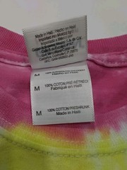 New Tie Dye Men’s Medium T-Shirt Pink Yellow Multicolor Swirl Spiral
