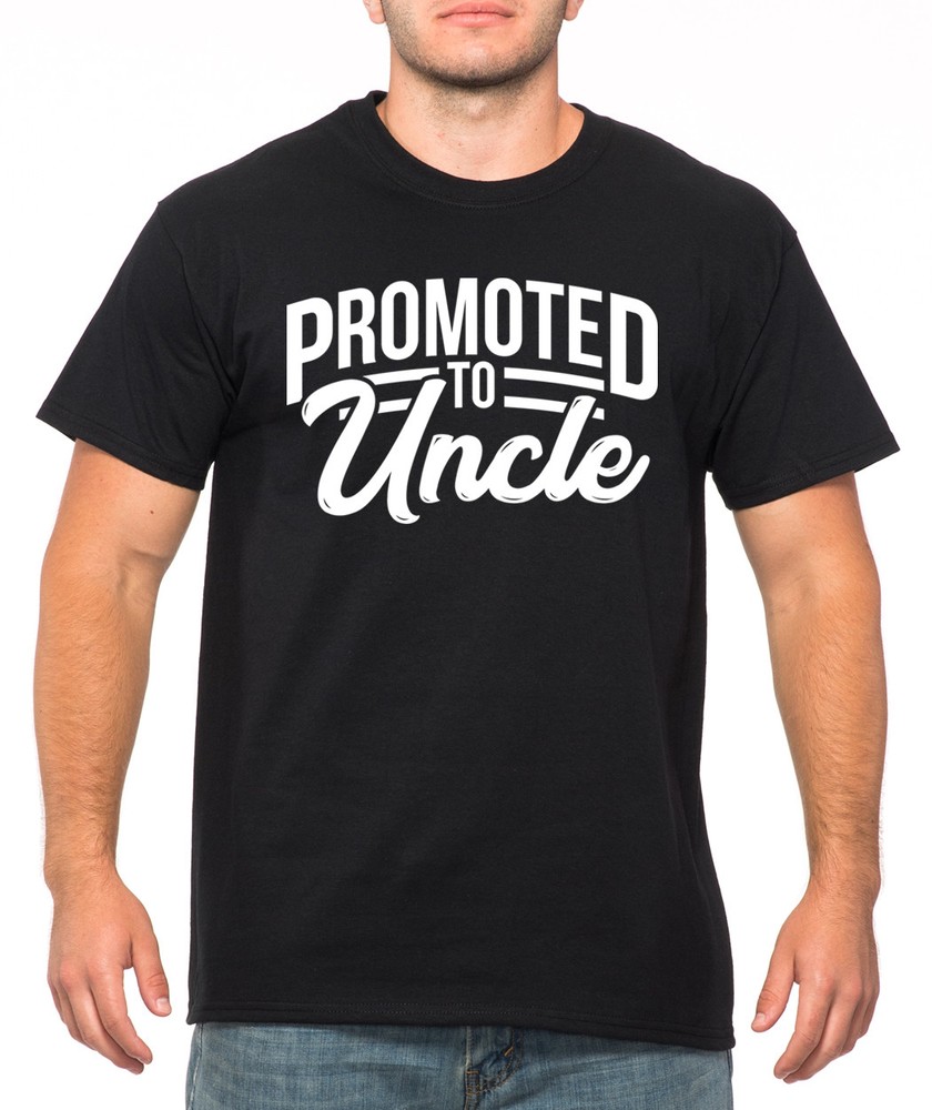 PROMOTED TO UNCLE brother family sibling fun present crew neck T-Shirt