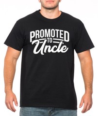 PROMOTED TO UNCLE brother family sibling fun present crew neck T-Shirt
