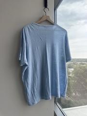 Vince. Blue Linen Knit Crew Neck Short Sleeve T-Shirt Men’s XL/TG Solid