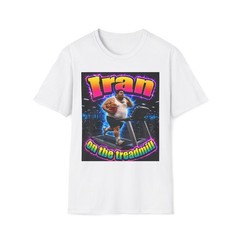 Iran On The Treadmill Funny Gym T Shirt Cardio Workout Fitness Running Gift