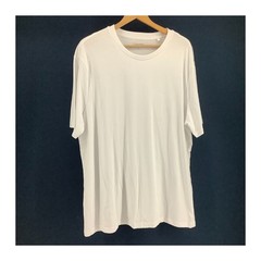 George White T Shirt Mens Xl 45-47in Chest Cotton Crew Neck Sleeve 31.5in Length