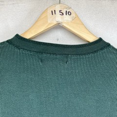 Vintage 90s Thermal Heavyweight Waffle Henley T-Shirt Men XL Hunter Green Y2k
