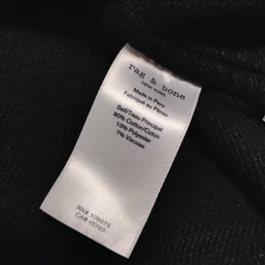 Rag & Bone Shirt Mens 2XL Black Designer Crew Viscose Polyester Cotton Casual