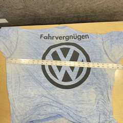 VW Volkswagen Fahrvergnügen Men T-Shirt XL Blue Lightweight Shear-1990s