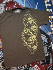 Vintage Split Skate Shirt Large Skulls Graphic Grunge Surf Y2K Skateboarding