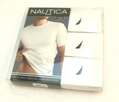 New NAUTICA Size M 38-40 Crew Neck Super Soft Cotton Comfort T-Shirts MSRP $39