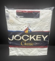 Jockey Classic Mens T-shirt Undershirt 3 Pack Size L White New Sealed 1994