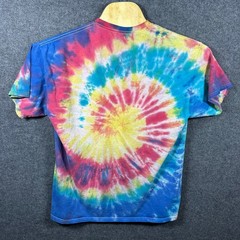 Tee Luv Mens Chillin Smiley Face Sun Tie Dye Graphic T-Shirt XL Multicolor