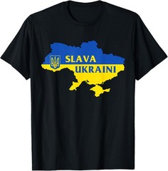 Slava Ukraini Glory To Ukraine Support Flag Unisex T-Shirt