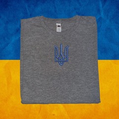 Ukrainian T-shirt, Embroidered Ukraine shirts Volodymyr Zelenskyy Golden Trident