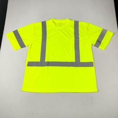 PIP Hi-Vis Shirt Mens 2XL Safety Yellow Short Sleeve Reflective Tape Class 3