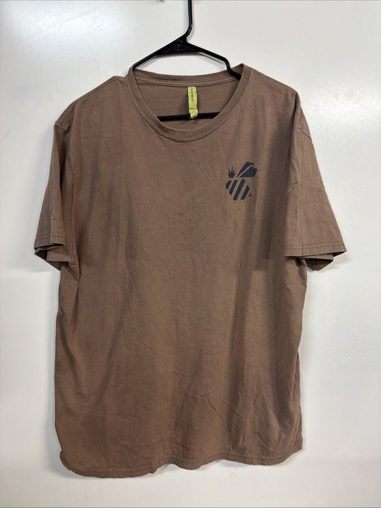 Econscious Mens Xlarge Xl Organic Cotton Short Sleeve T-Shirt Brown Bee Echo