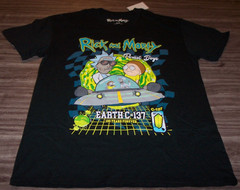 RICK & MORTY Portal Boys Cartoon Network Adult Swim T-Shirt MENS MEDIUM NEW