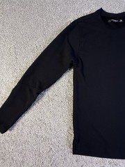 Point Summit Outdoor T-Shirt Mens Medium Black Waffle Knit Logo High Low Hem