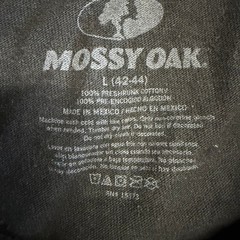 Mossy Oak T-Shirt Mens Size L Black Country Camo Graphic Logo Cotton Crewneck