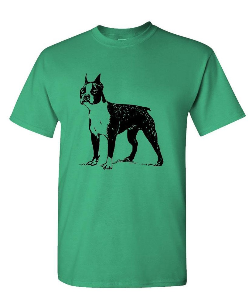 BOSTON TERRIER – vintage hipster style – Cotton Unisex T-Shirt
